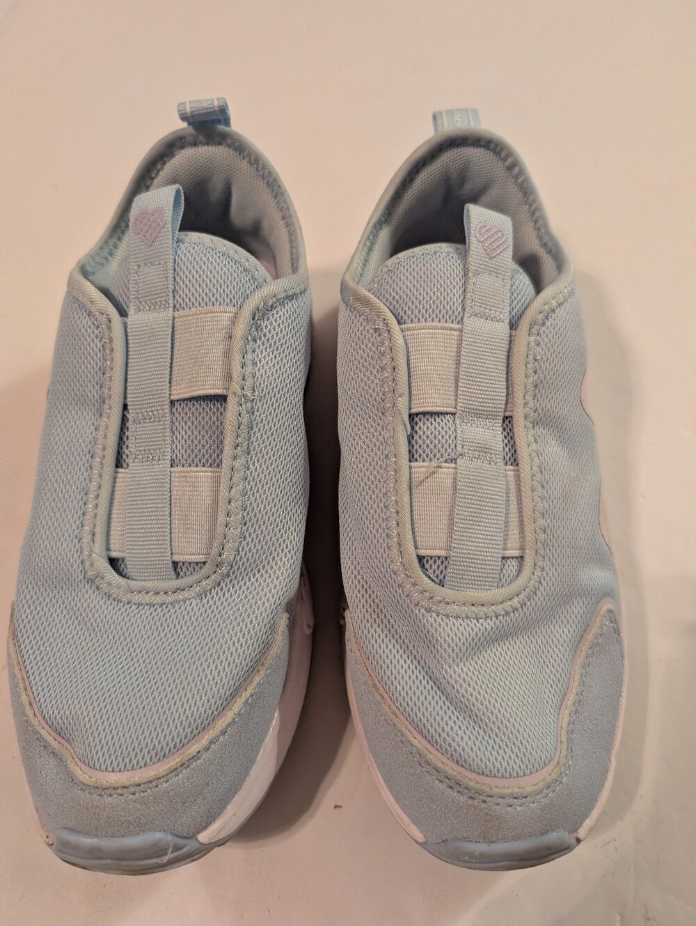 Justice Kids Light Blue Slip-On Sneakers Sz 2